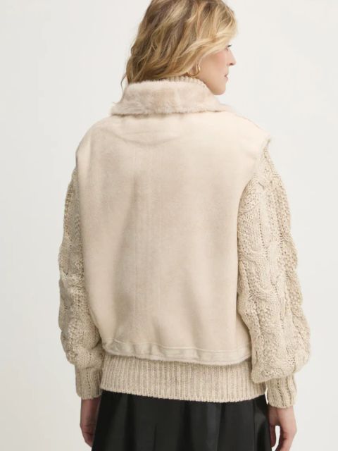 Answear.LAB bezrękawnik damski kolor beżowy przejściowy