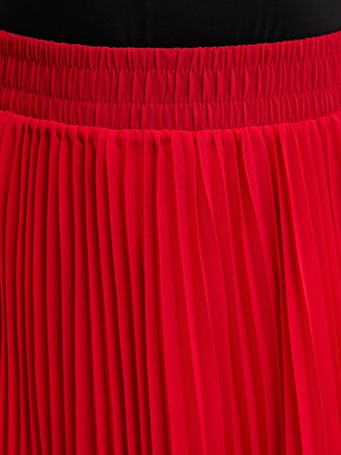 Answear.LAB spódnica kolor czerwony maxi rozkloszowana