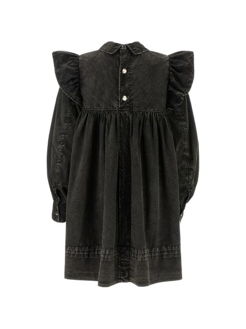 GANNI ruffled-detail mini dress - Black - zdjęcie produktu nr 2
