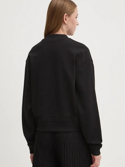 HUGO bluza bawełniana damska kolor czarny gładka 50527463