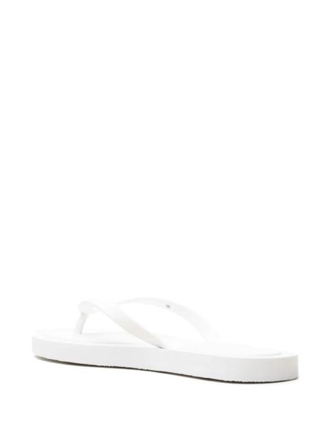 Tory Burch logo-plaque slides - White