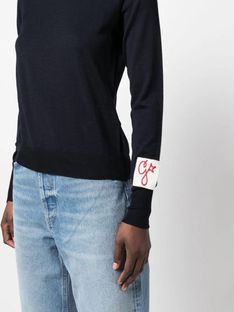 Golden Goose ribbed-trim wool sweater - Blue