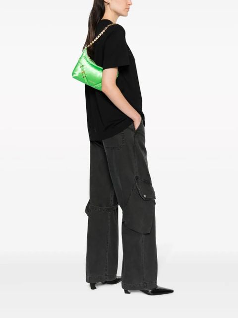 Givenchy logo-lettering zipped shoulder bag - Green - zdjęcie produktu nr 2