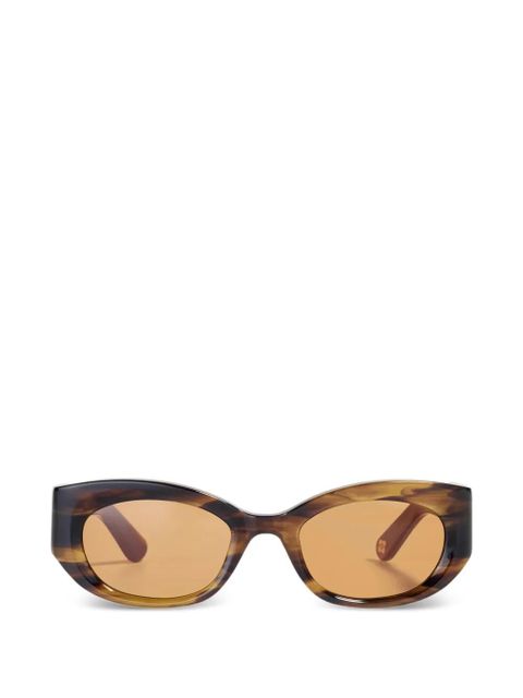 GANNI x Ace & Tate Xena logo-detail sunglasses - Brown - zdjęcie produktu nr 1