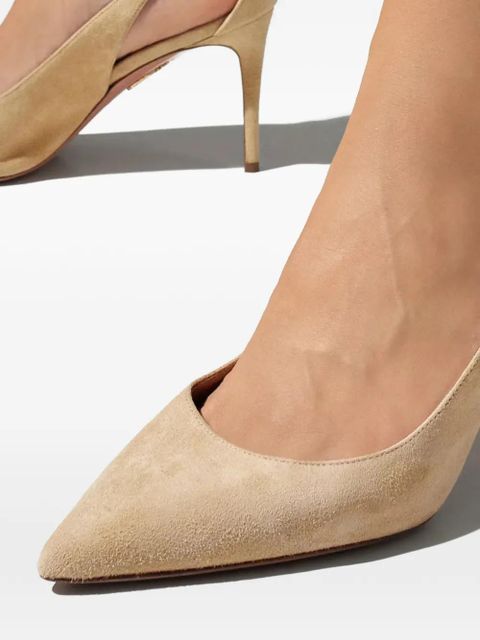 Aquazzura 85mm Bow Tie pointed pumps - Neutrals
