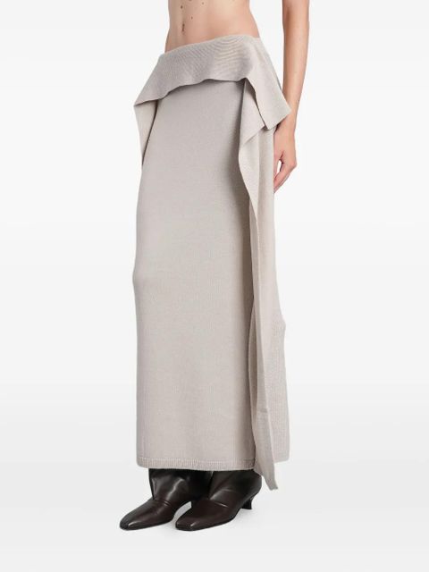 ENTIRE STUDIOS layered wrap skirt - Neutrals