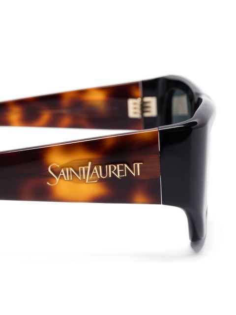 Saint Laurent Eyewear square-frame sunglasses - Brown