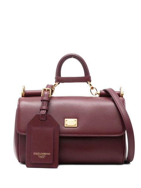 Dolce & Gabbana My Sicily leather top-handle tote bag - Red - zdjęcie produktu nr 1