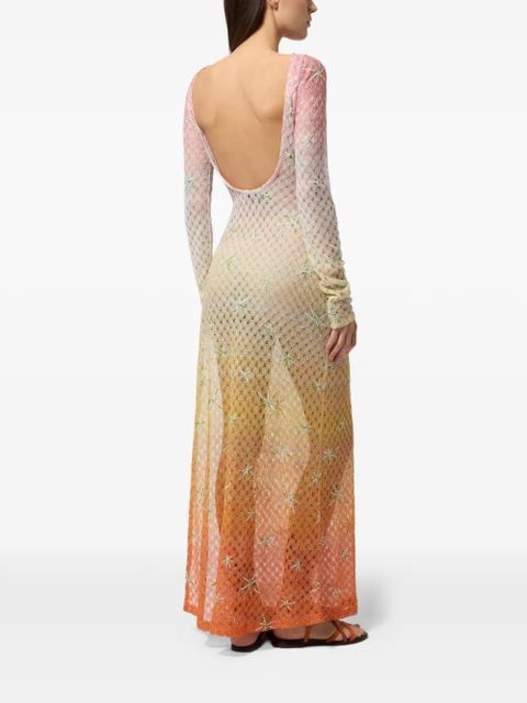 Missoni embroidered beach dress - Orange