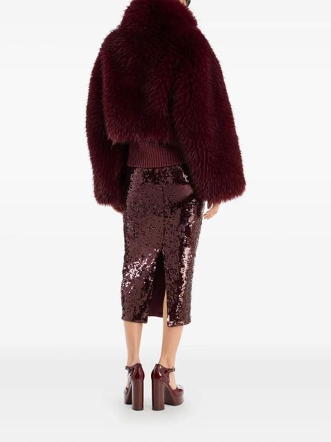 ROTATE BIRGER CHRISTENSEN V-neck knitted vest - Red - zdjęcie produktu nr 2