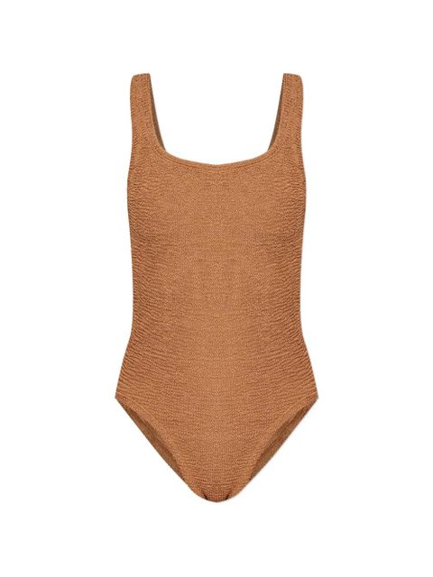 Hunza G square neck crinkle swimsuit - Neutrals - zdjęcie produktu nr 1
