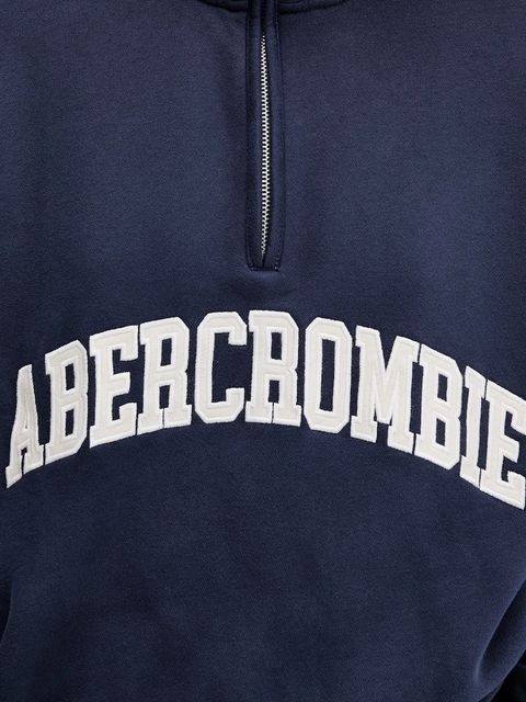 Abercrombie & Fitch bluza damska kolor niebieski z aplikacją KI152-5427-200