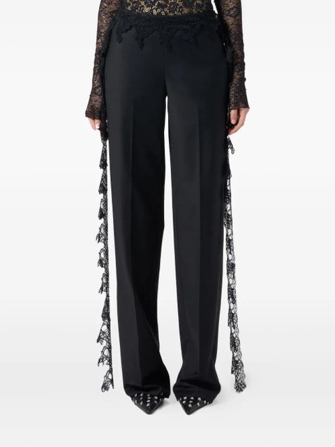 Blumarine lace-detail trousers - Black