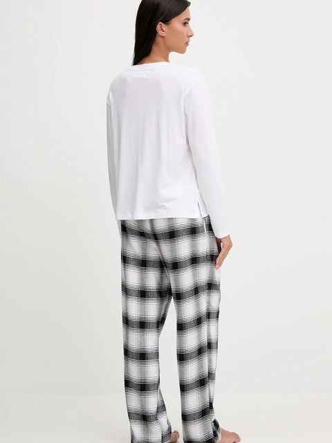 Dkny piżama z dodatkiem bawełny damska kolor biały YI80064