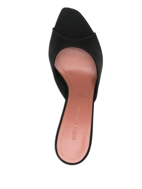 Amina Muaddi 100mm peep-toe sandals - Black - zdjęcie produktu nr 2