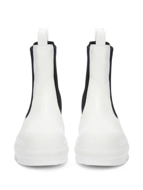 Jil Sander slip-on leather Chelsea boots - White