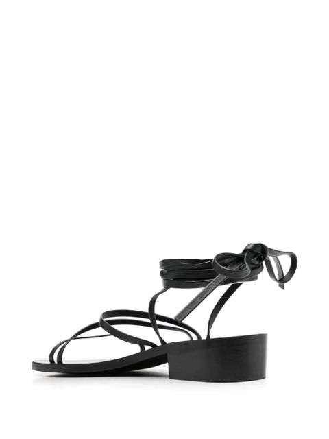 Ancient Greek Sandals 30mm Hara leather sandals - Black
