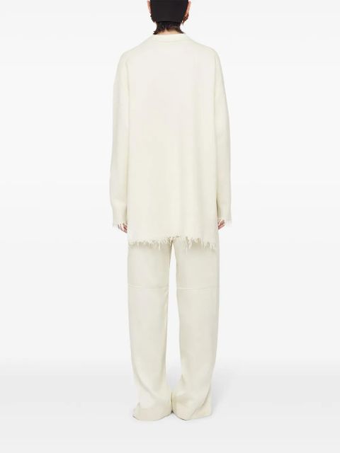 Jil Sander slit detailing tailored trousers - White
