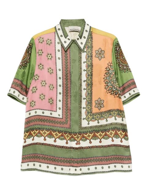 ALEMAIS Contina floral-print shirt - Green - zdjęcie produktu nr 1