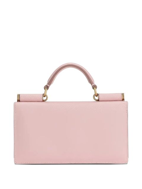Dolce & Gabbana logo-plaque grained clutch bag - Pink - zdjęcie produktu nr 2
