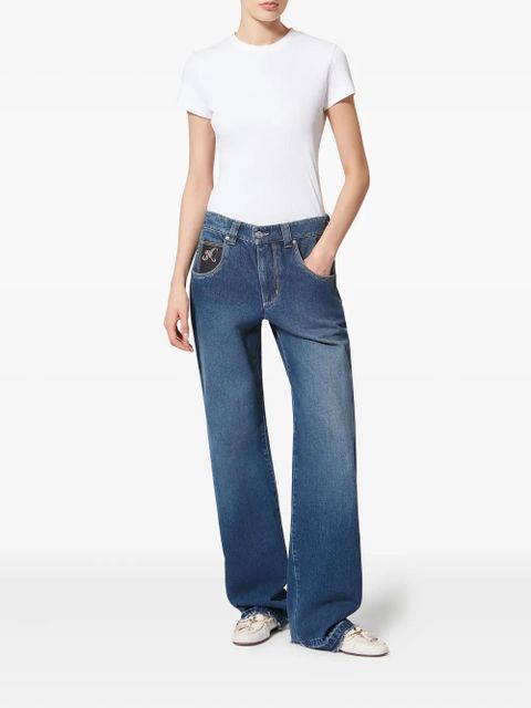 ISABEL MARANT Jeyda embroidered straight jeans - Blue - zdjęcie produktu nr 2