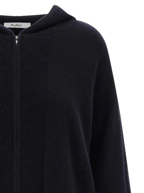Max Mara zip cashmere hoodie - Blue