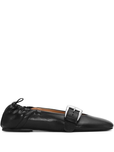 GANNI faux-leather ballet flats - Black - zdjęcie produktu nr 1