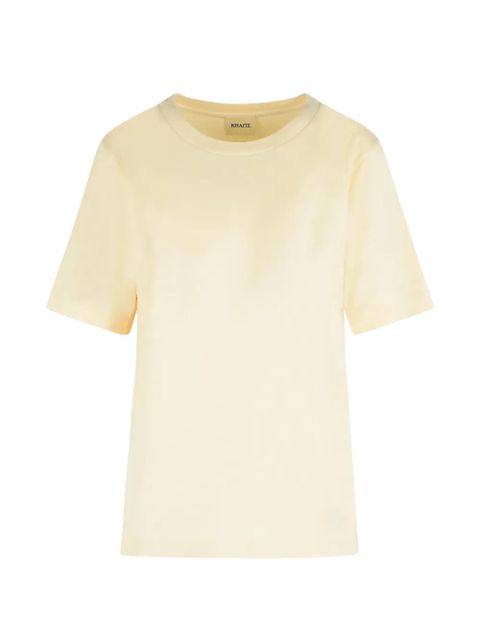 KHAITE Allen silk T-shirt - Neutrals - zdjęcie produktu nr 1