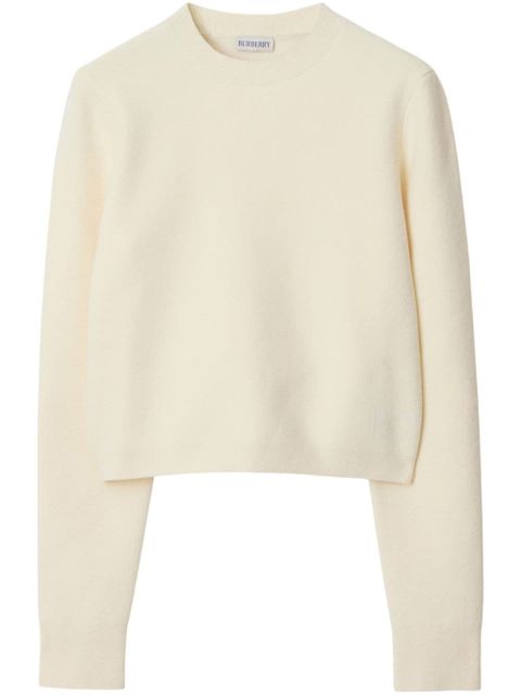 Burberry chenille-texture jumper - White - zdjęcie produktu nr 1