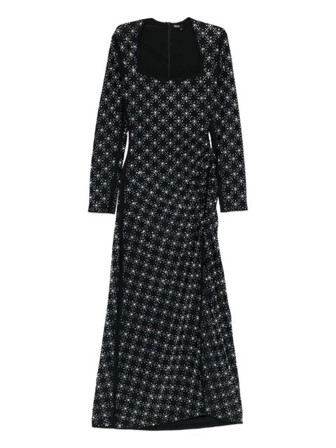 Maje square-neck patterned dress - Black - zdjęcie produktu nr 1
