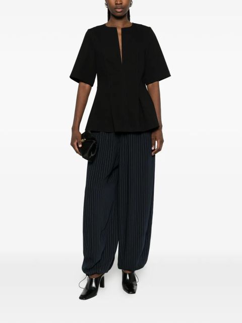 TOTEME slit-detail flared blouse - Black - zdjęcie produktu nr 2