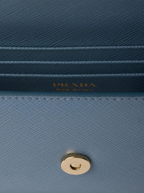 Prada enamel triangle logo mini-bag - Blue