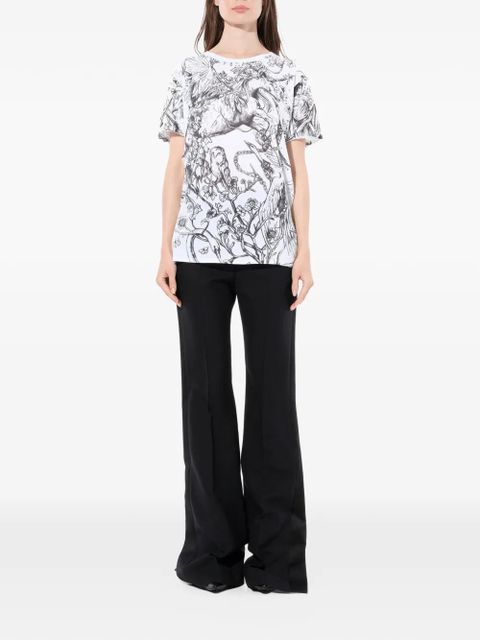 Alexander McQueen unicorn print T-shirt - White - zdjęcie produktu nr 2
