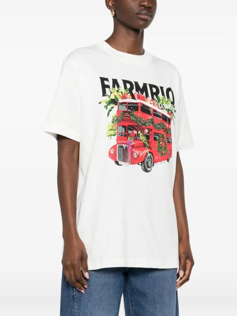 FARM Rio bus-graphic T-shirt - White