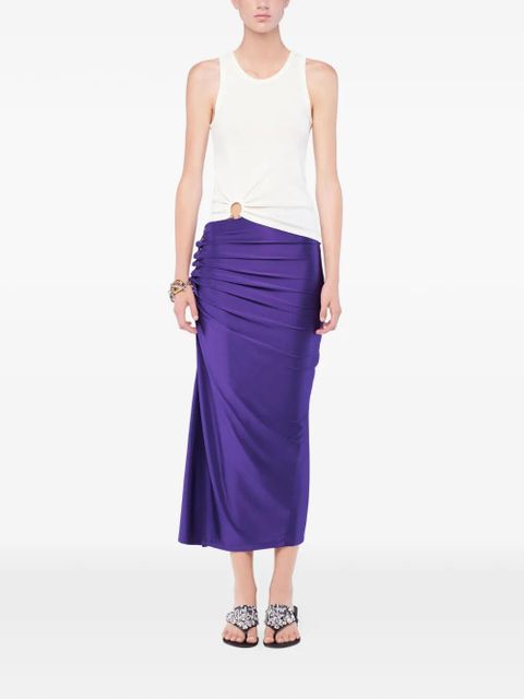 Rabanne draped midi skirt - Purple - zdjęcie produktu nr 2