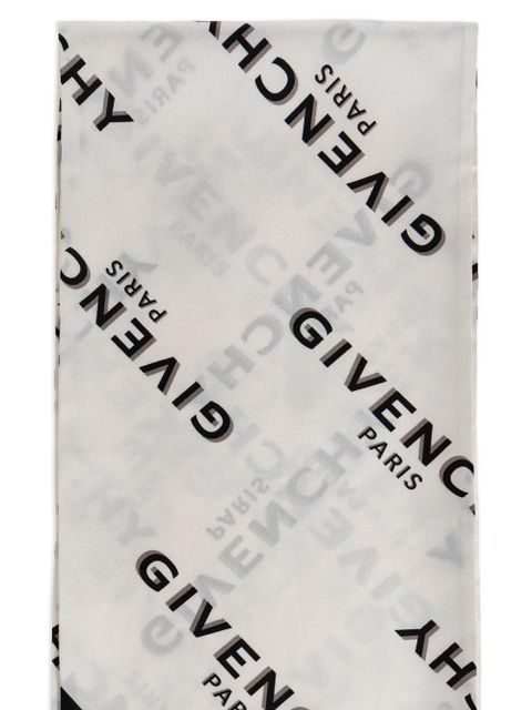 Givenchy logo-pattern scarf - White