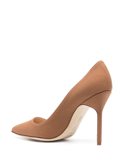Manolo Blahnik BB 110mm interwoven pumps - Brown