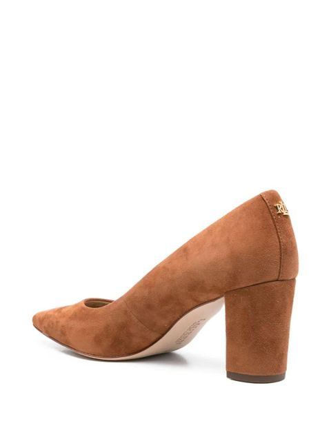 Lauren Ralph Lauren 70mm Lanette pointed-toe suede pumps - Brown