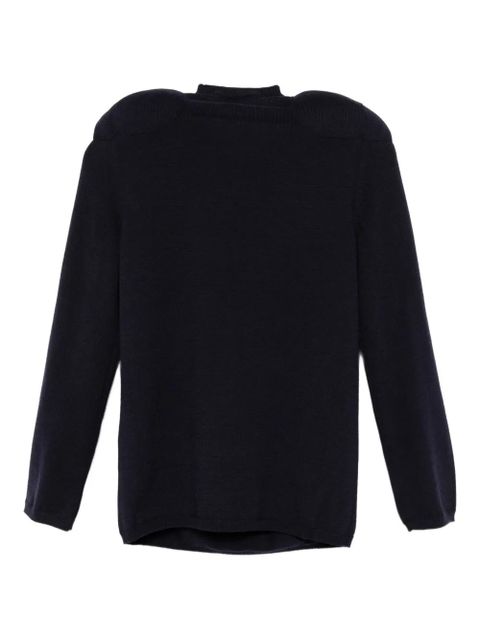 Comme Des Garçons exaggerated-shoulder wool jumper - Blue - zdjęcie produktu nr 2