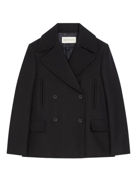 DRIES VAN NOTEN double-breasted wool-blend jacket - Black - zdjęcie produktu nr 1