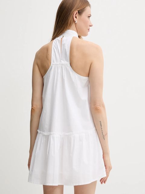 Pepe Jeans sukienka bawełniana kolor biały mini rozkloszowana PL953761