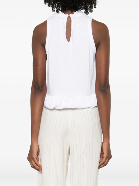 SANDRO ruffled tank top - White