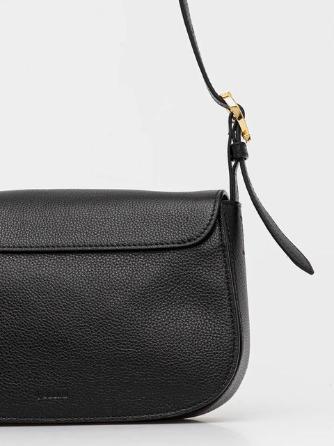 Pollini torebka skórzana kolor czarny PC4404PP0N QC0