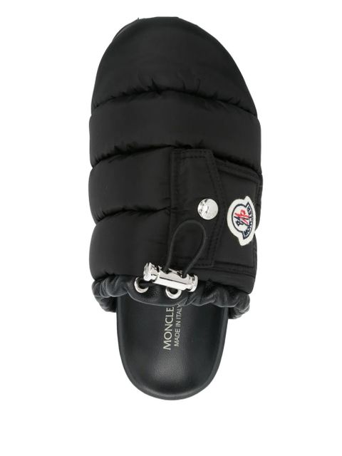 Moncler Mon Pocket slippers - Black