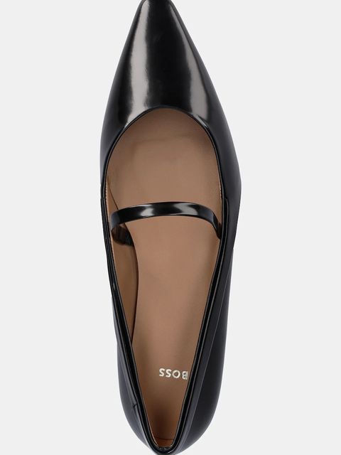 BOSS baleriny skórzane Charlize kolor czarny 50553005