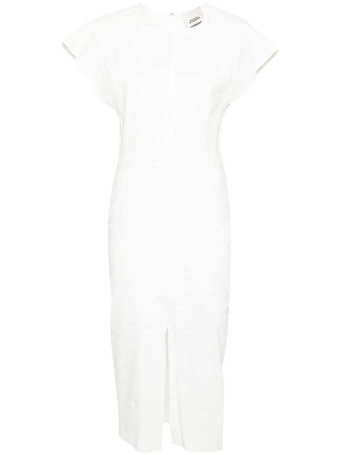ISABEL MARANT Mirna hemp-blend midi dress - White - zdjęcie produktu nr 1
