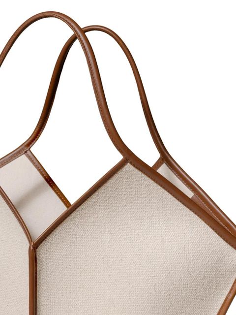 Hereu Calella leather-trim tote bag - Neutrals