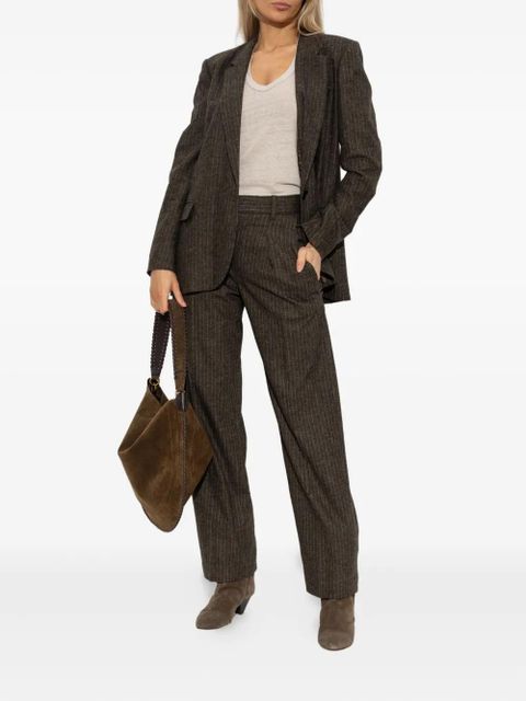 MARANT ÉTOILE V-neck short-sleeve linen T-shirt - Neutrals - zdjęcie produktu nr 2