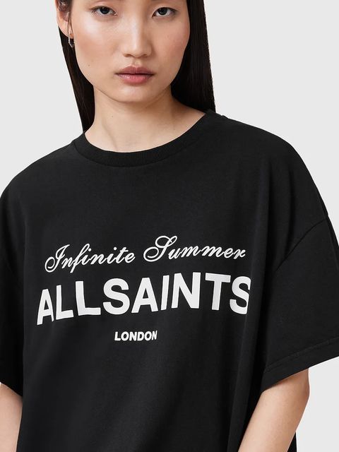 AllSaints t-shirt bawełniany AVRI damski kolor czarny W095JC - zdjęcie produktu nr 2