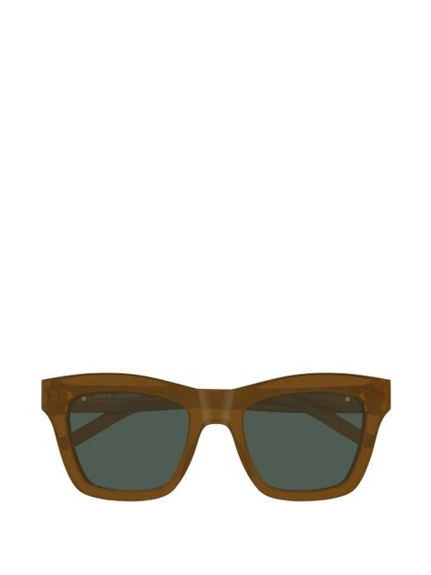 Saint Laurent Eyewear Cassandre-detail sunglasses - Brown - zdjęcie produktu nr 1